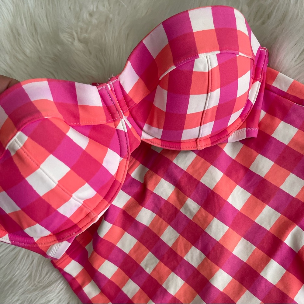 Jcrew Checkered/Gingham Strapless High Waisted Tw… - image 7